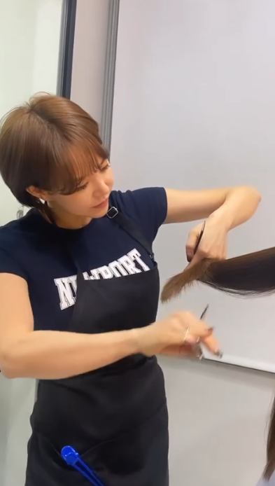Soft modern blowout and layered hair